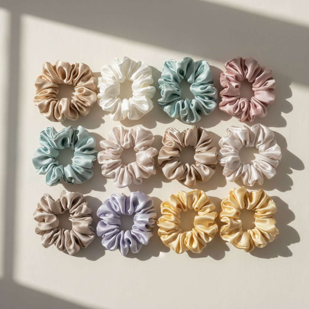 Lumiq Care Satin Scrunchie Set (10-Pack)