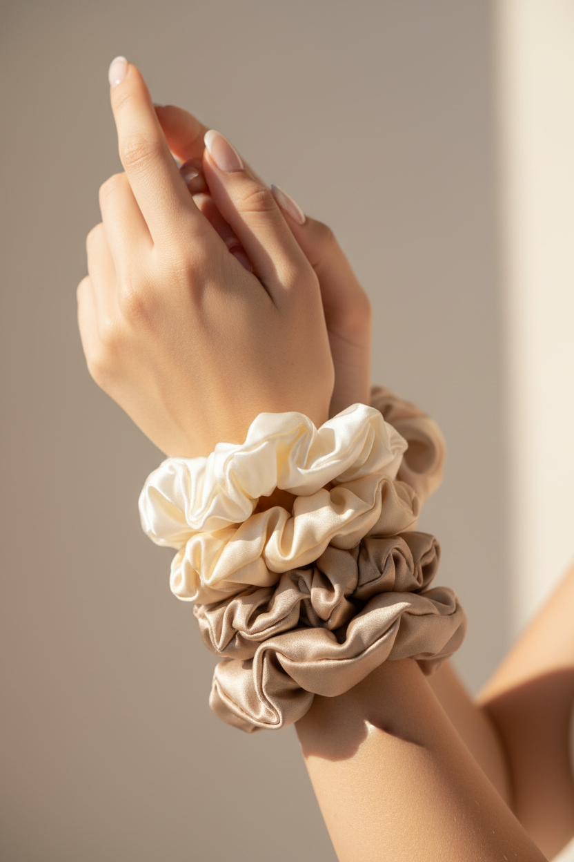 Lumiq Care Satin Scrunchie Set (10-Pack)